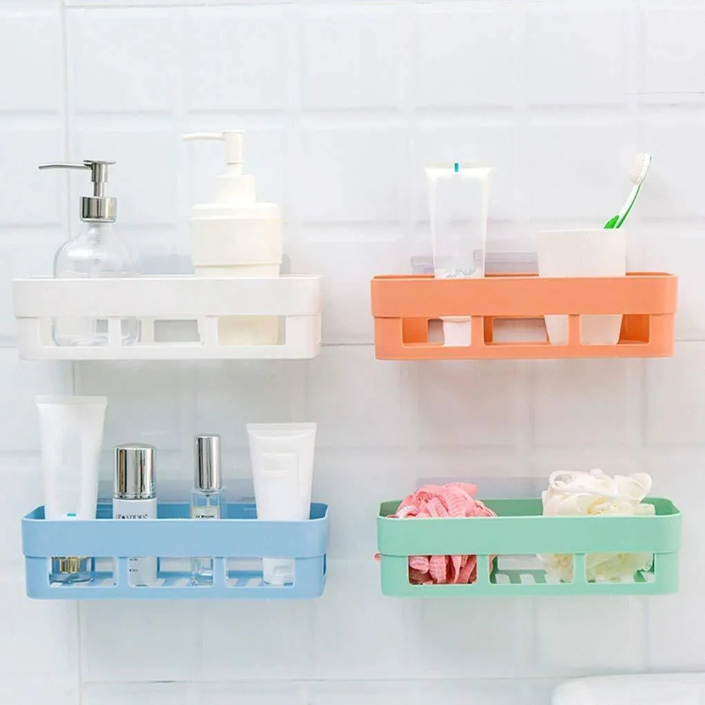 1094 Plastic Inter Design Bathroom Kitchen Organize Shelf Rack Shower Corner