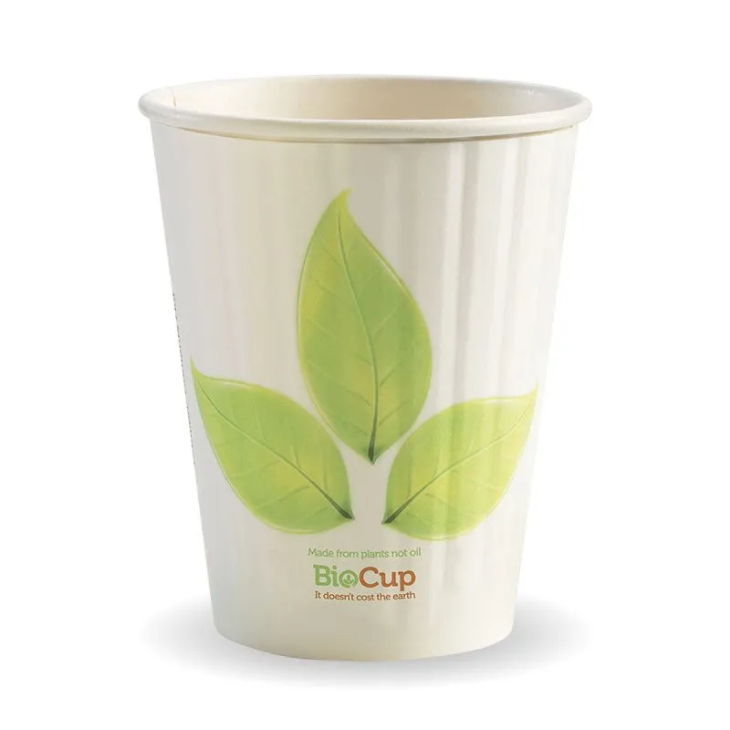 12oz/390mL (90mm) Leaf Double Wall BioCup - 1000pcs/ctn