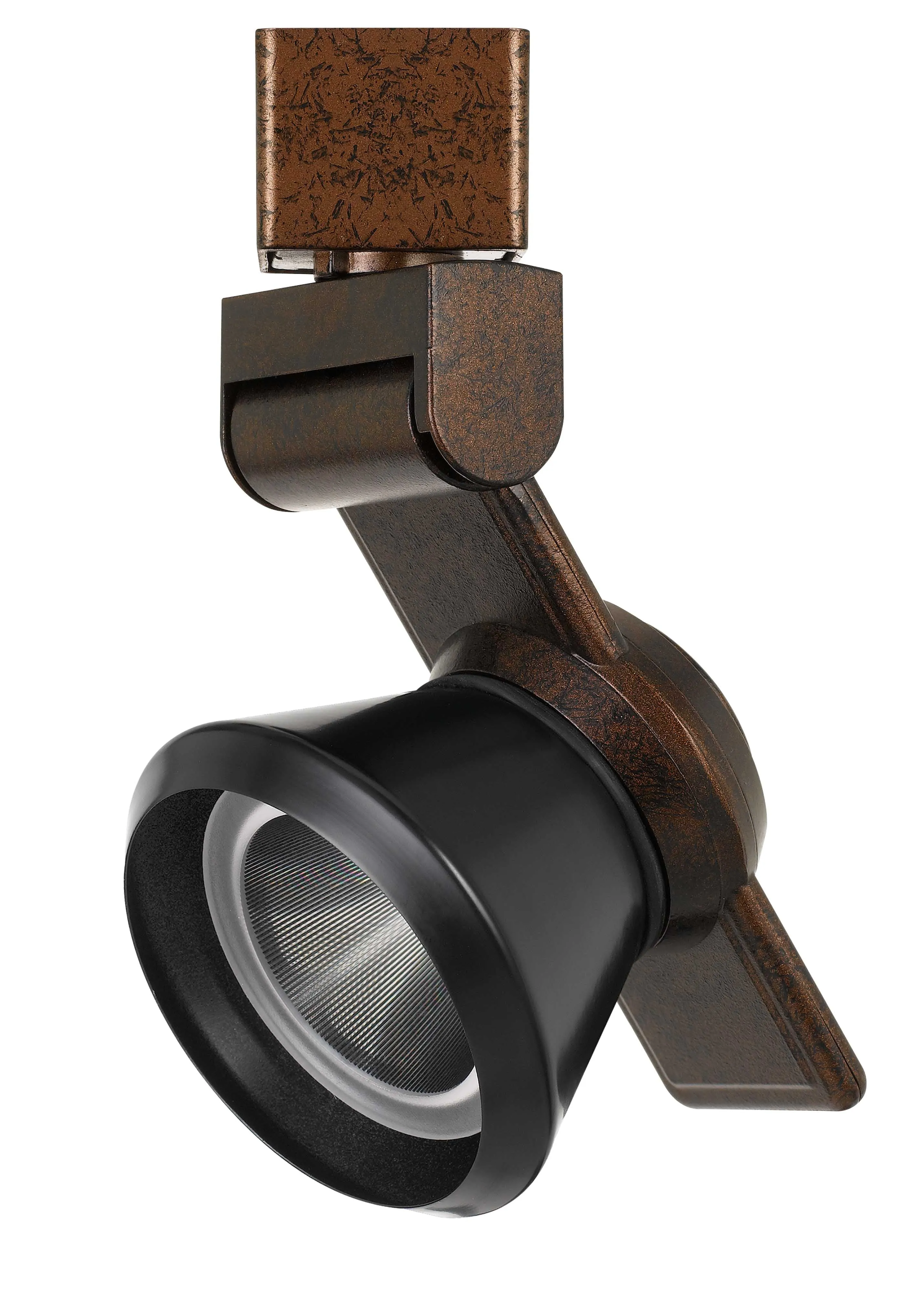 12W Dimmable Integrated LED Track Fixture - 750 Lumen, 3000K Light, Rust Metal Finish, 355° Rotate