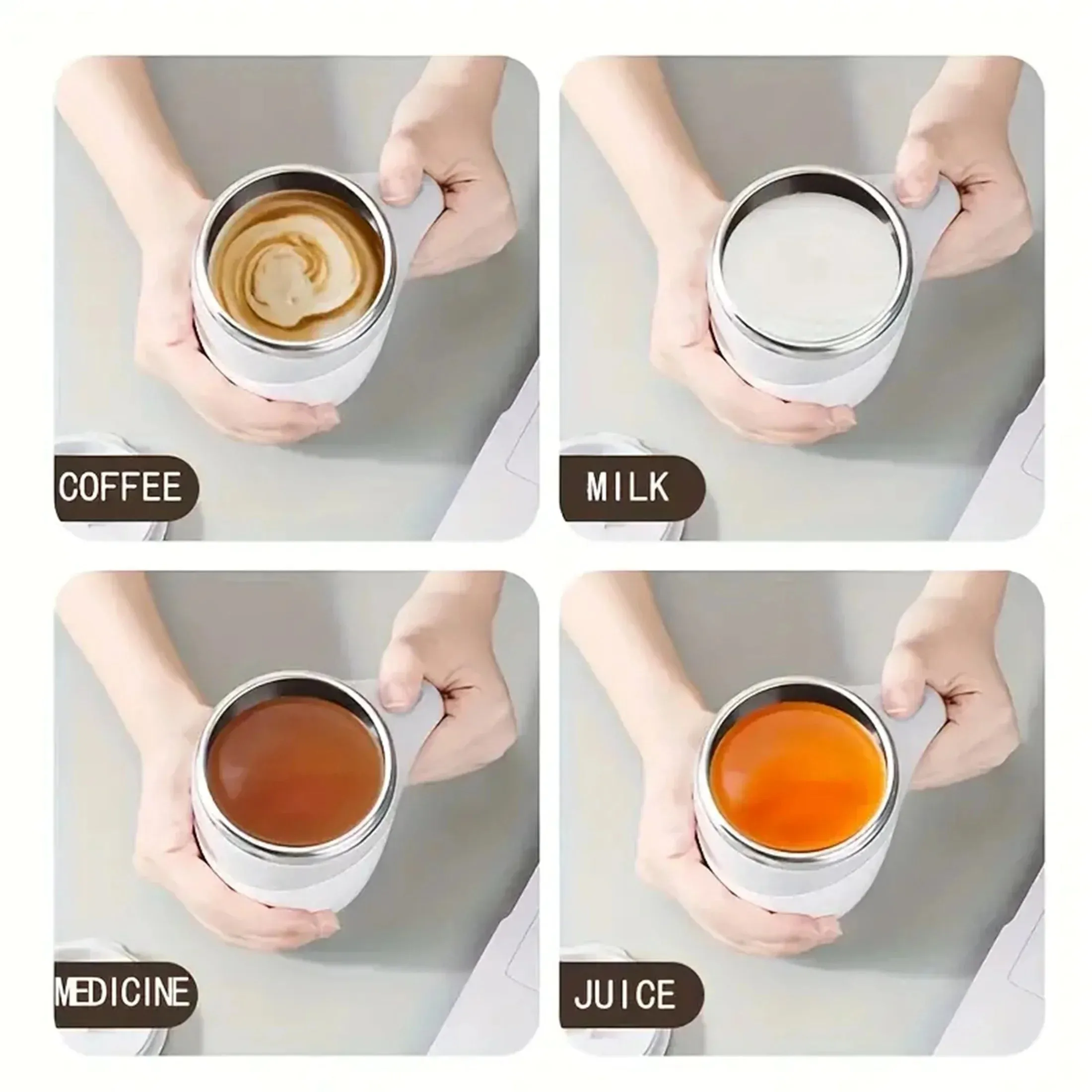 1PC-Automatic stirring magnetic cup charging coffee electric lazy milkshake rotary mixer intelligent stirring thermos