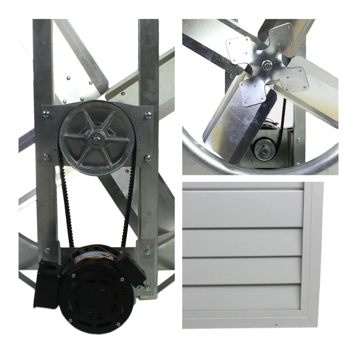 24 In. 2-Speed Belt Drive Whole House Fan with Shutter