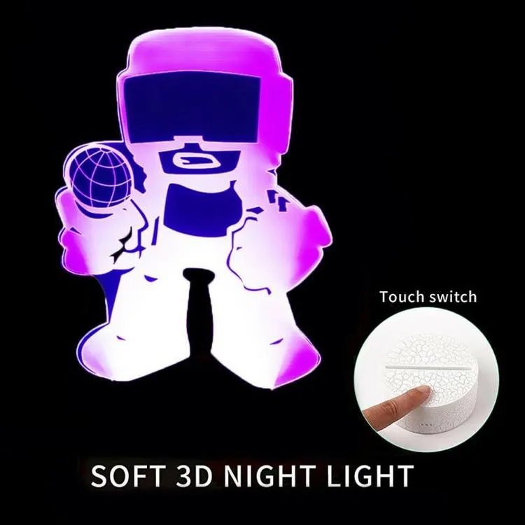 3D Celebrity Character Shaped LED Night Light USB Plug-in Table Lamp for Festival Gift