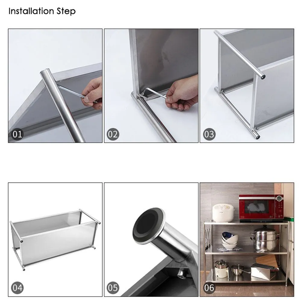 5-Tier Stainless Steel Microwave Oven Organizer Rack 160cm