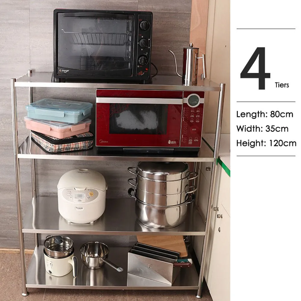 5-Tier Stainless Steel Microwave Oven Organizer Rack 160cm