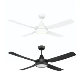 52″ (1300mm) Cruze AC Ceiling Fan w/ LED CCT Light w Ezy-Fit Blades in White or Blank