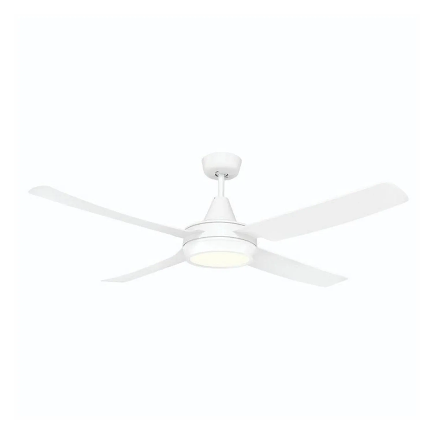 52″ (1300mm) Cruze AC Ceiling Fan w/ LED CCT Light w Ezy-Fit Blades in White or Blank