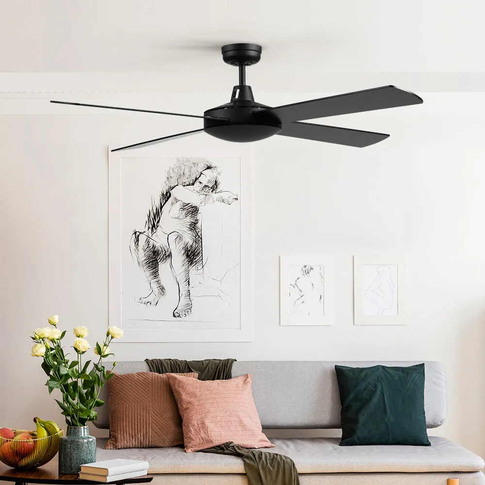 52'' Ceiling Fan w/Remote - Black