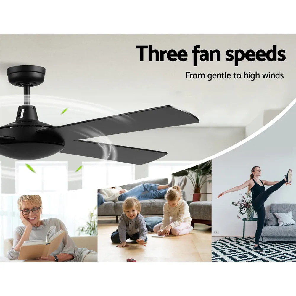 52'' Ceiling Fan w/Remote - Black