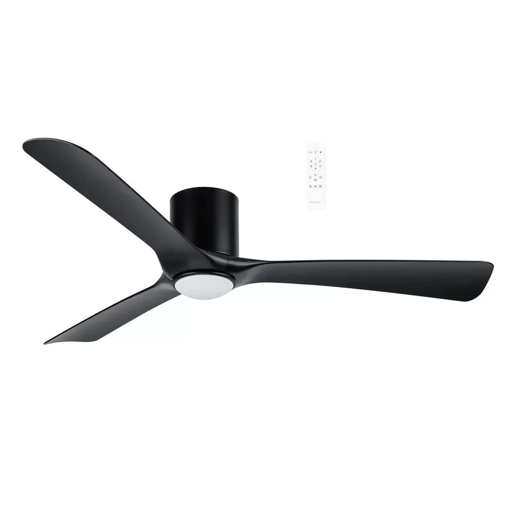 52" Fresno Smart WIFI DC Ceiling Fan Black, White with Light MFDC1333 Martec Lighting