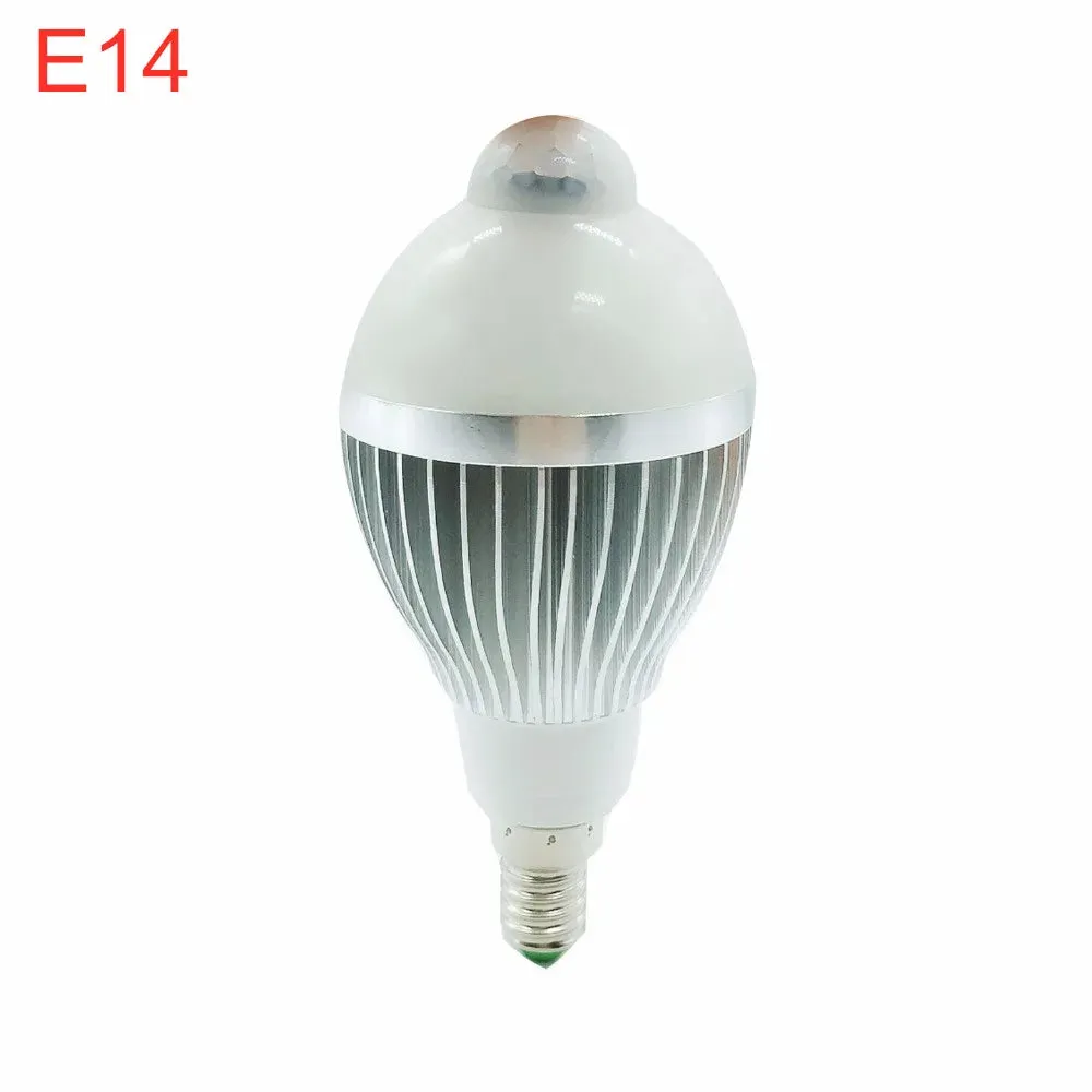 5W 7W 9W PIR LED Bulb AC85-265V E14 Motion Sensor LED Outdoor light Warm White/Cold Whtie PIR LED Bulb lamps lights