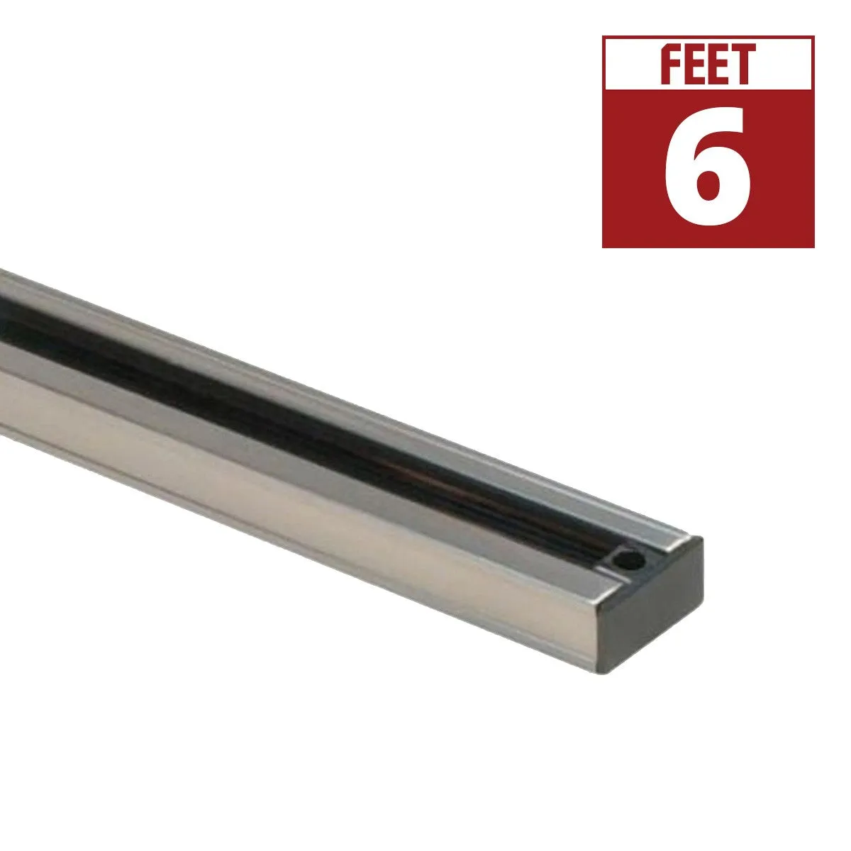 6 Ft. Track Rail One Circuit, Halo, Brushed Nickel Finish