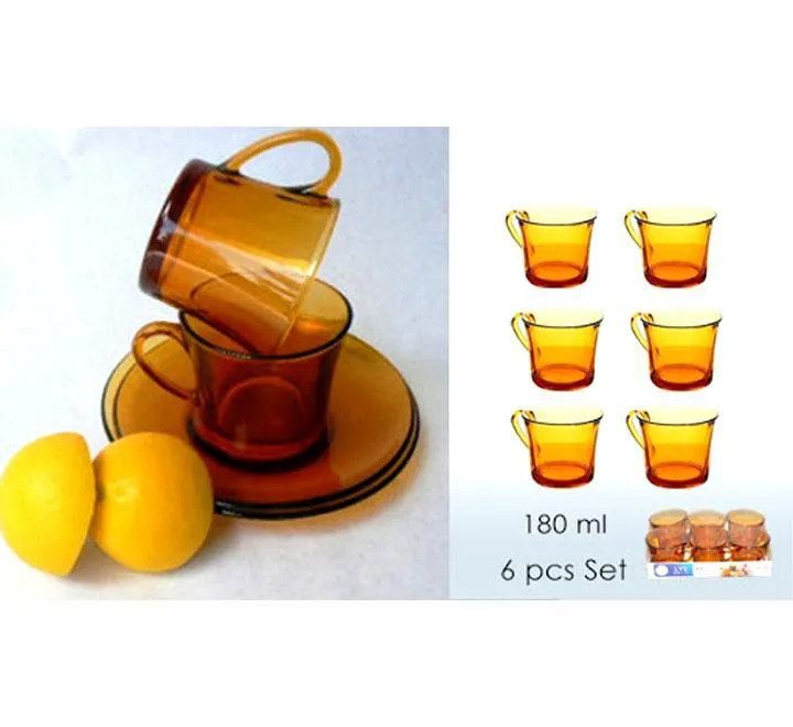 6 Pieces Glass Cups Set