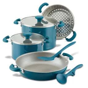 8-Piece Create Delicious Stacking Nonstick Induction Cookware Set