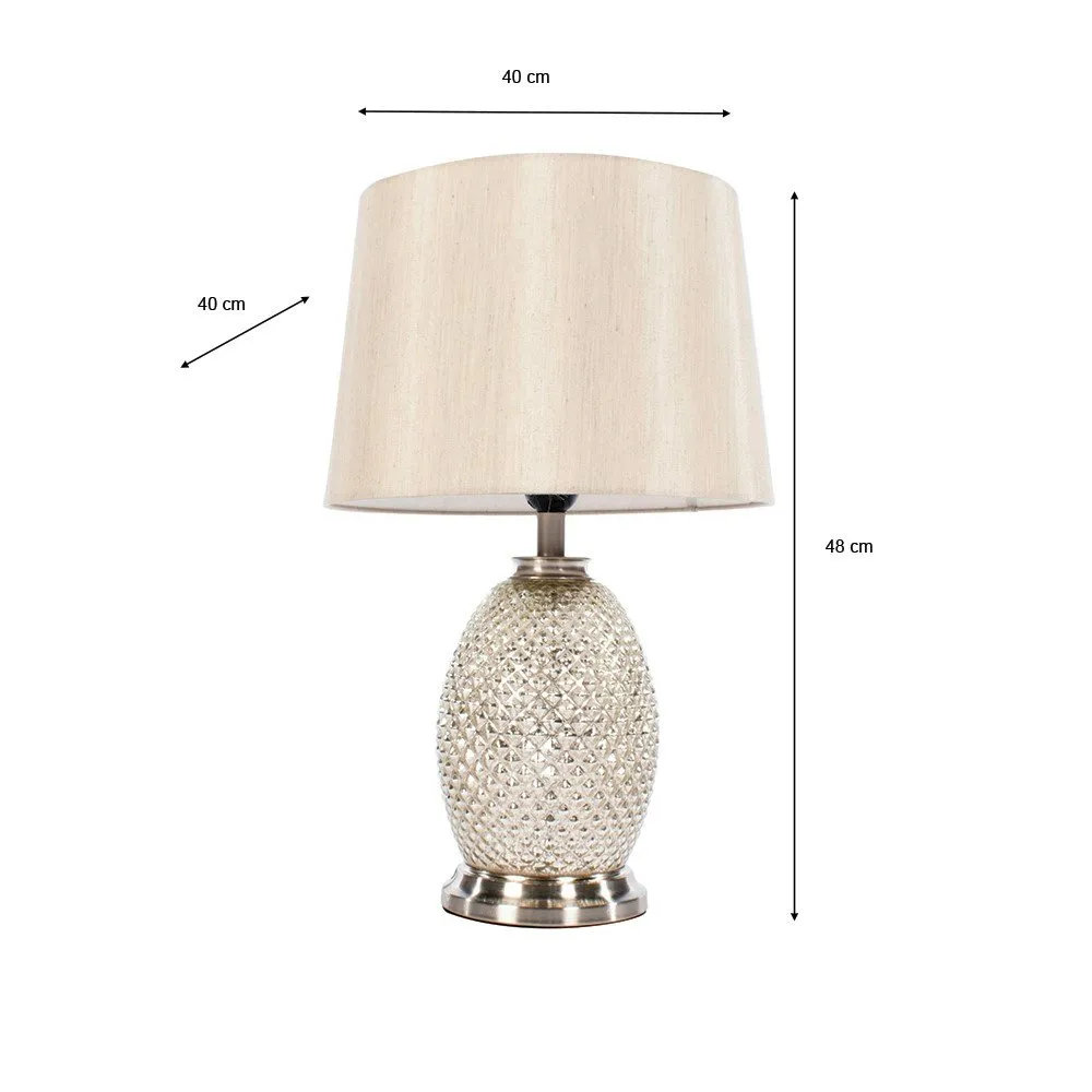 Acorn Speckled Lamp Silver