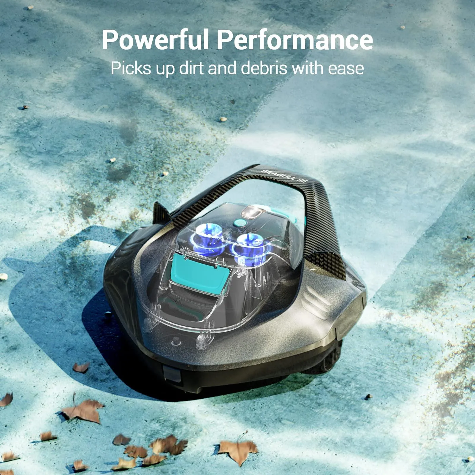 AIPER Seagull SE Cordless Robotic Pool Cleaner, Pool Vacuum Lasts 90 Mins.