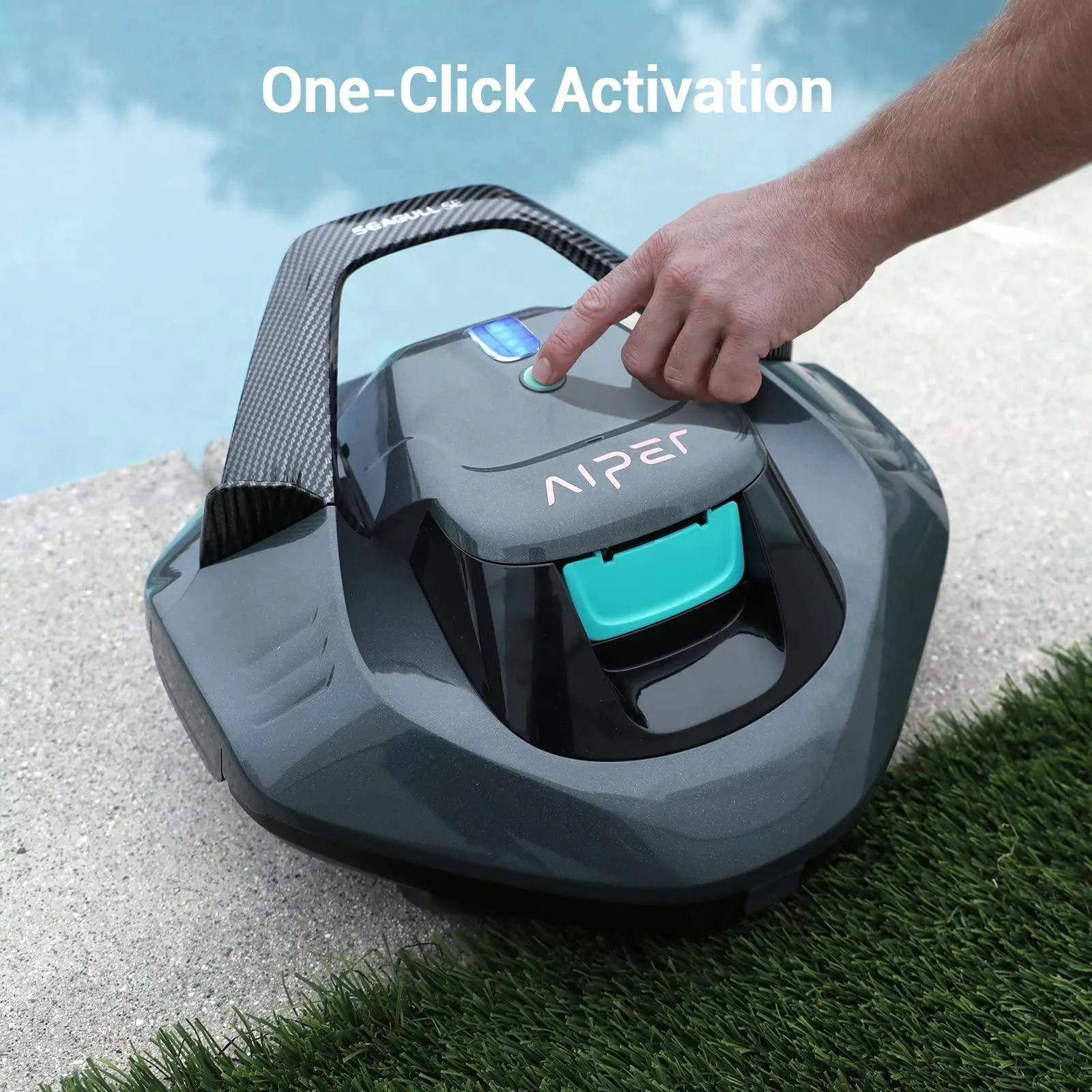 AIPER Seagull SE Cordless Robotic Pool Cleaner, Pool Vacuum Lasts 90 Mins.