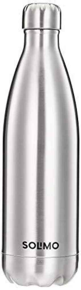 Amazon Brand - Solimo Stainless Steel Insulated Bottle, 24 Hours Hot or Cold, 1000 ml