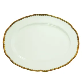 Antique Gold Oval Platter 14"