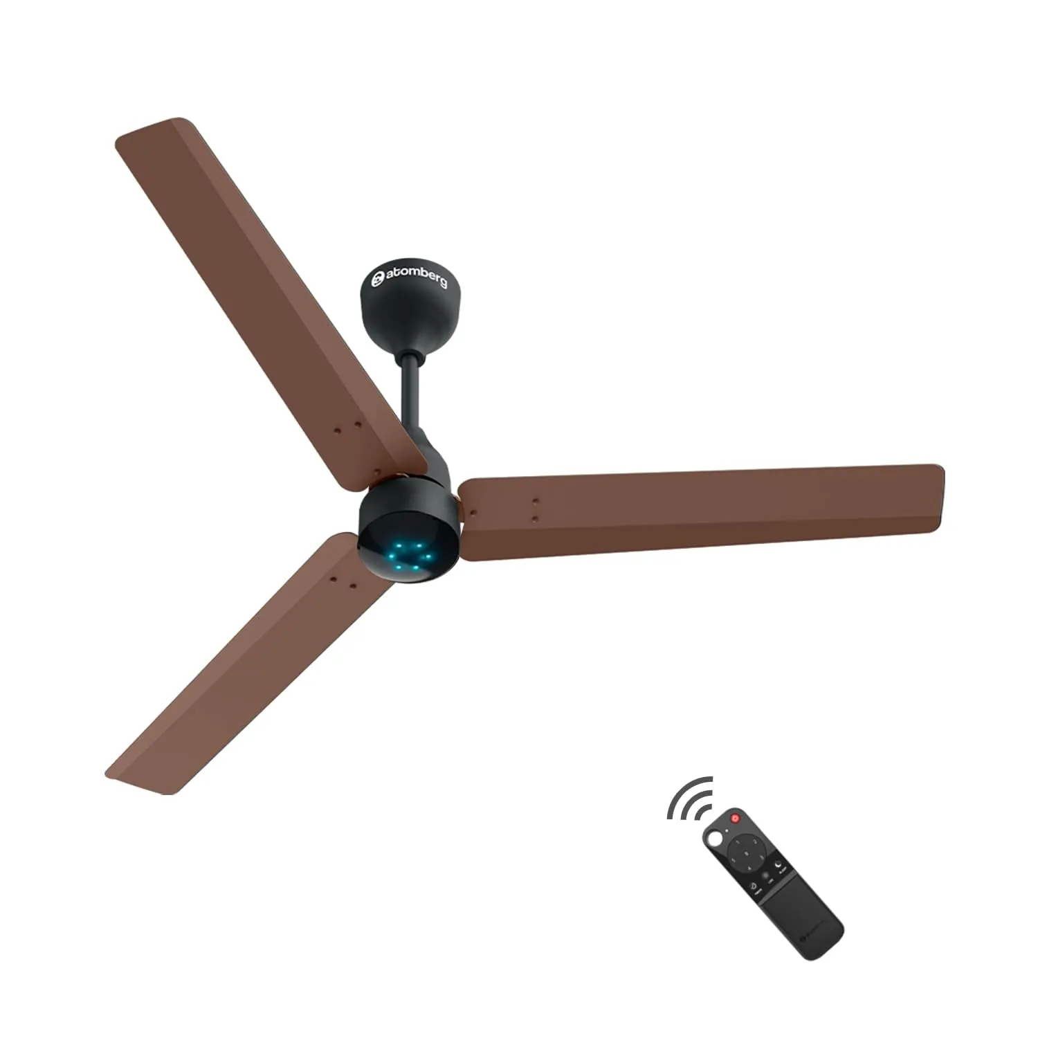 atomberg Renesa Smart 1200mm BLDC Motor 5 Star Rated Ceiling Fan with IoT and Remote | Smart and Energy Efficient Fan with LED Indicators | Saves Upto 65% Energy | 2 1 Year Warranty (Brown)