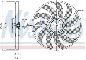 Audi Engine Cooling Fan Assembly – Front – Nissens 85743