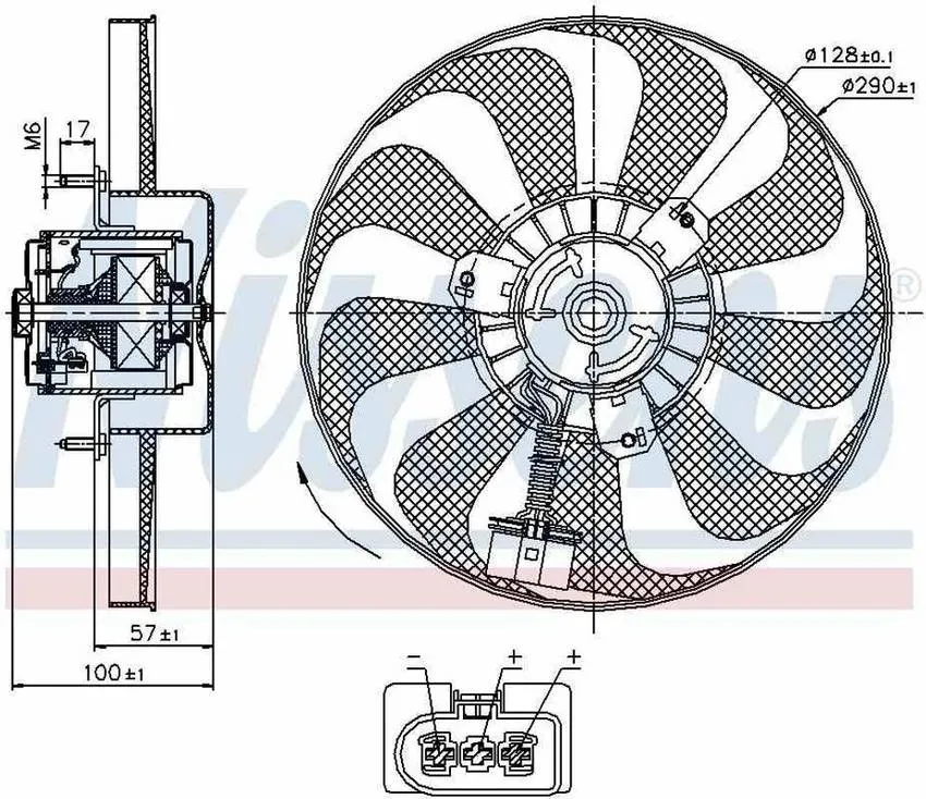 Audi VW A/C Condenser Fan – Nissens 85684