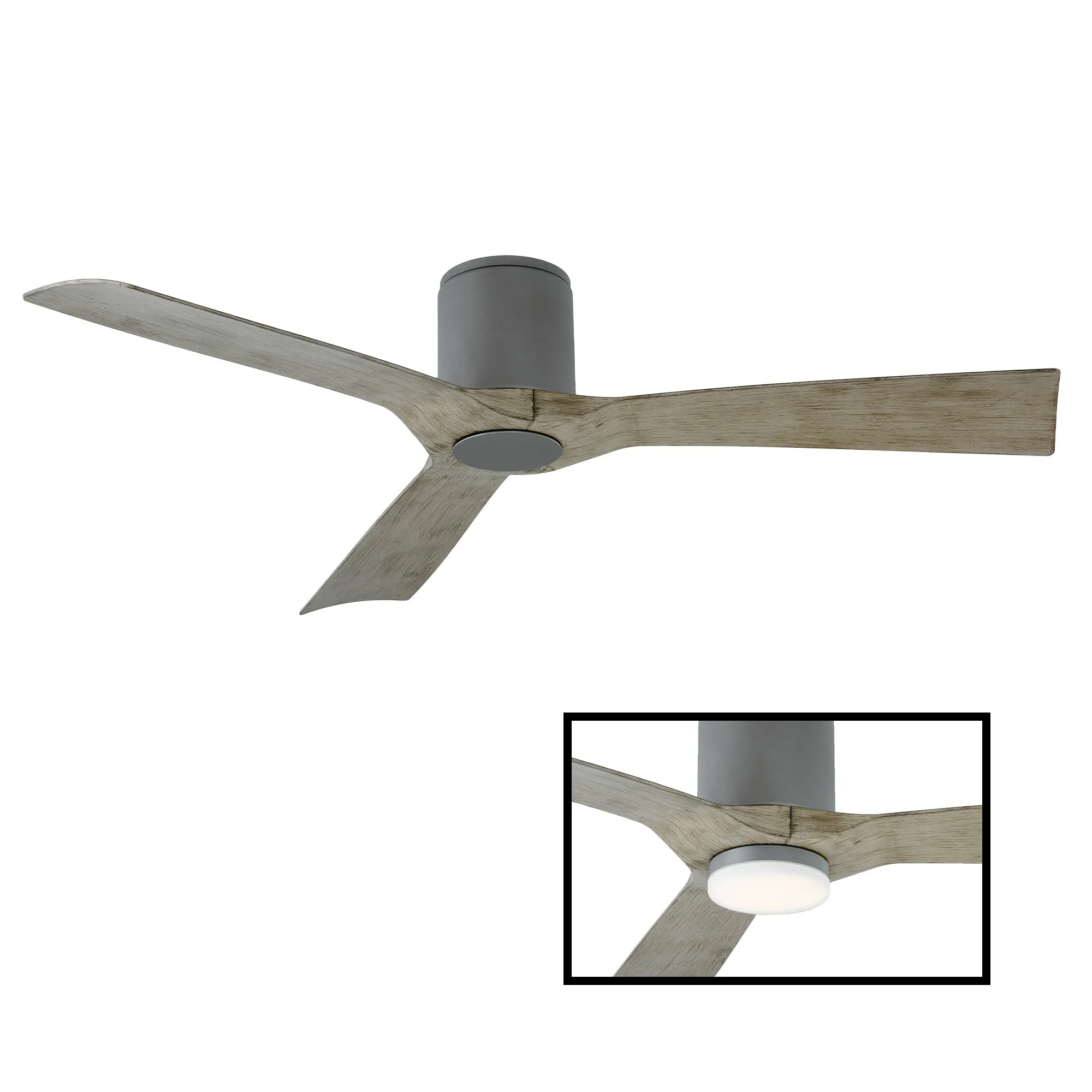 Aviator Indoor/Outdoor 3-Blade 54" Smart Flush Mount Ceiling Fan with Remote Control