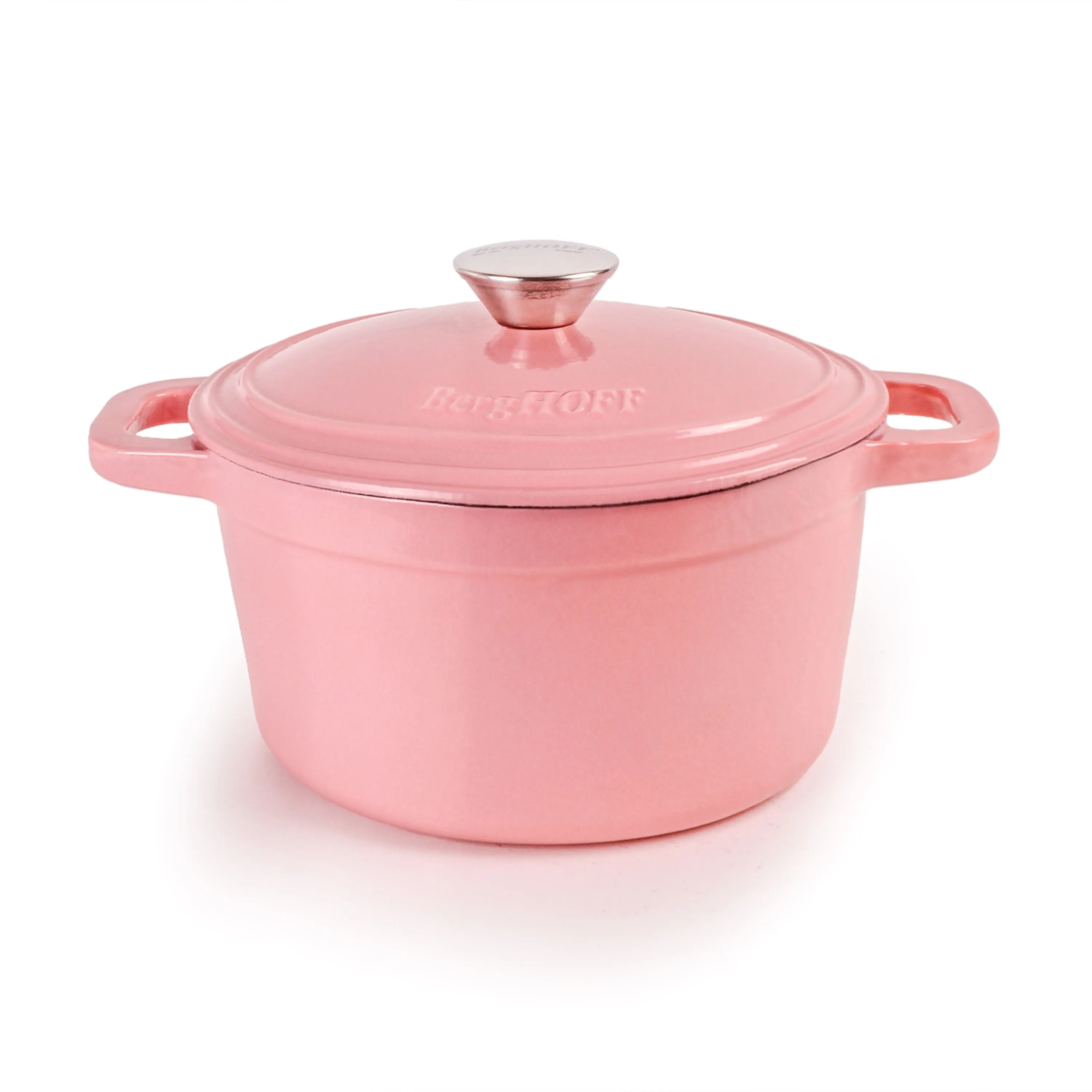 BergHOFF Neo 4pc Cast Iron Cookware Set, 3qt. & 7qt., Pink