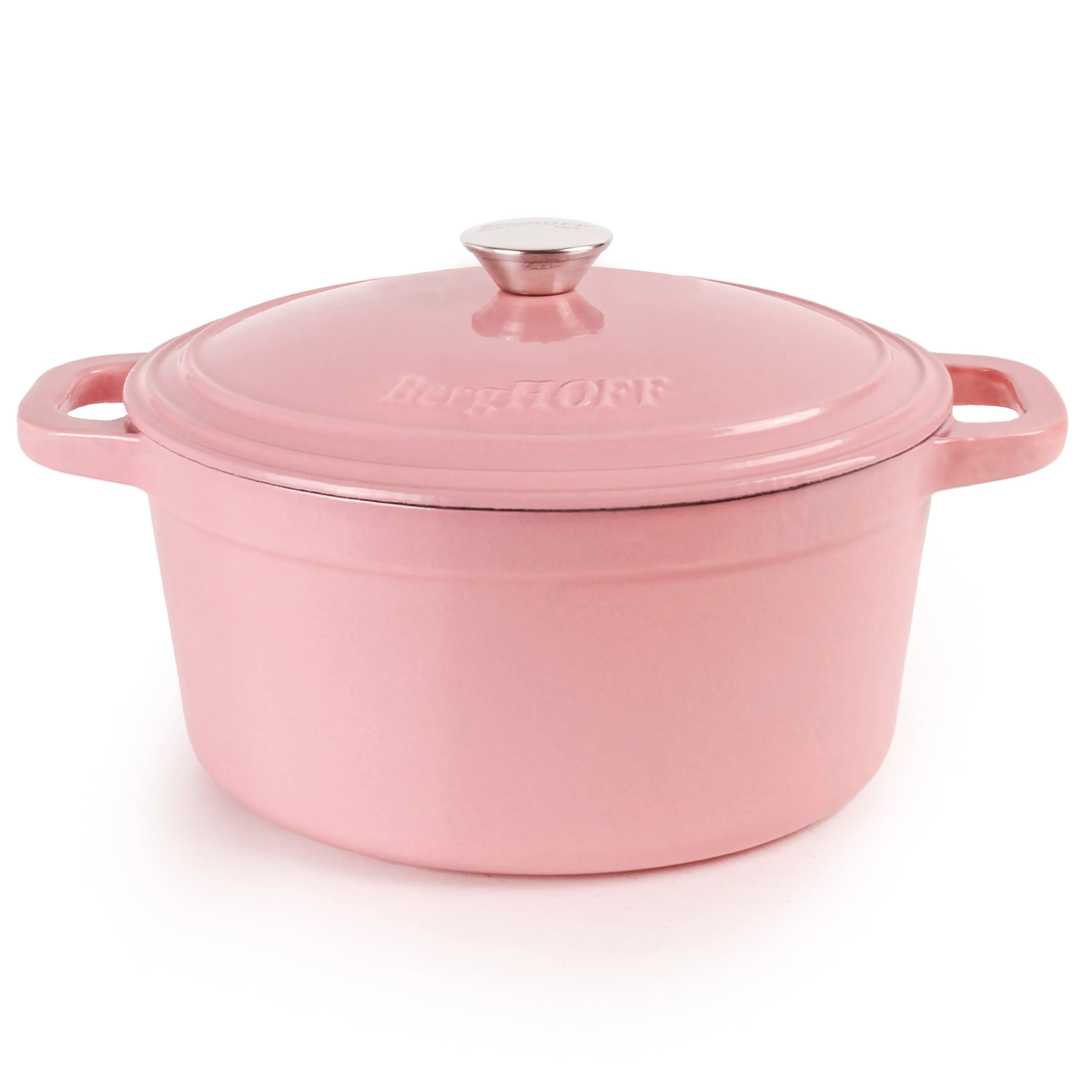 BergHOFF Neo 4pc Cast Iron Cookware Set, 3qt. & 7qt., Pink