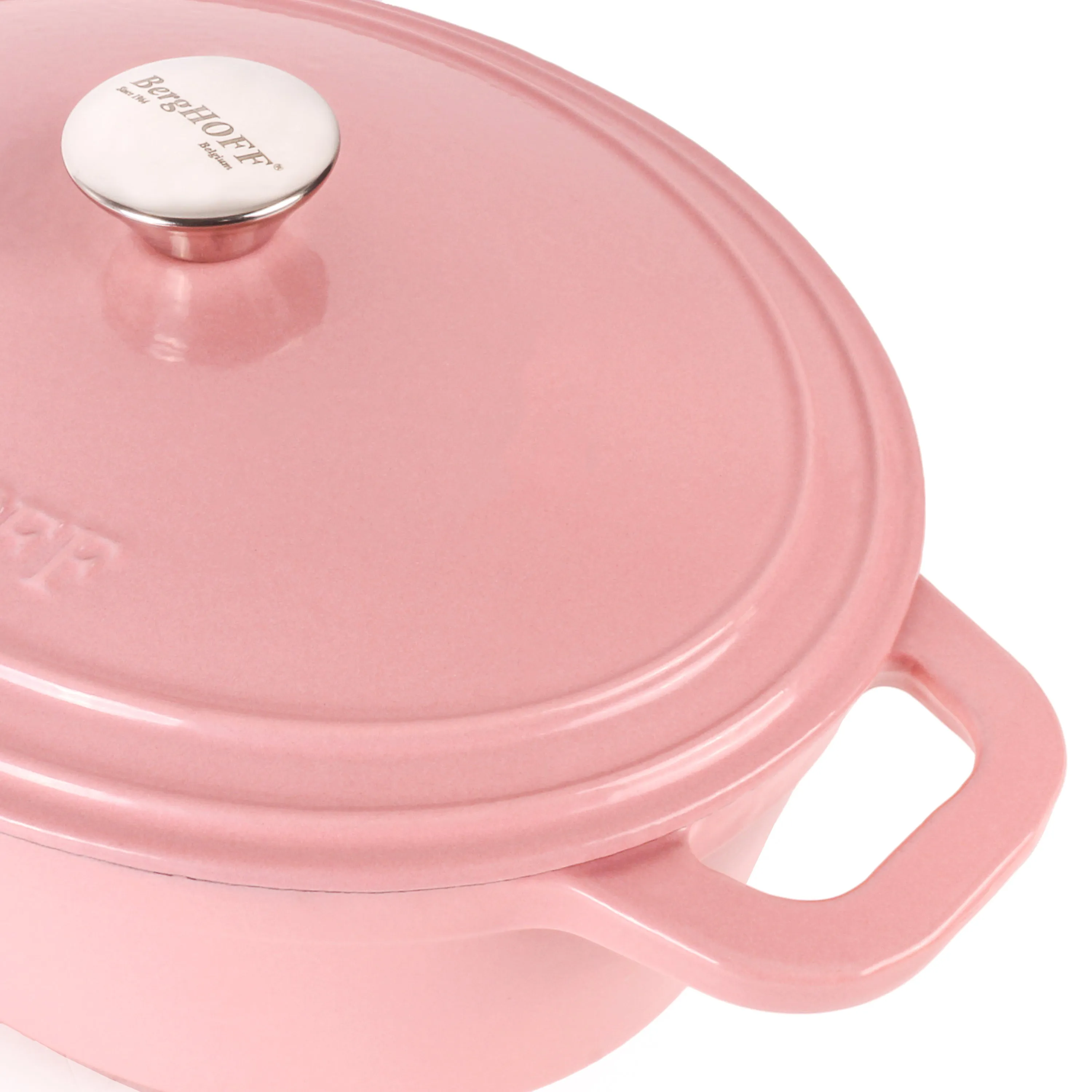 BergHOFF Neo 4pc Cast Iron Cookware Set, 3qt. & 7qt., Pink