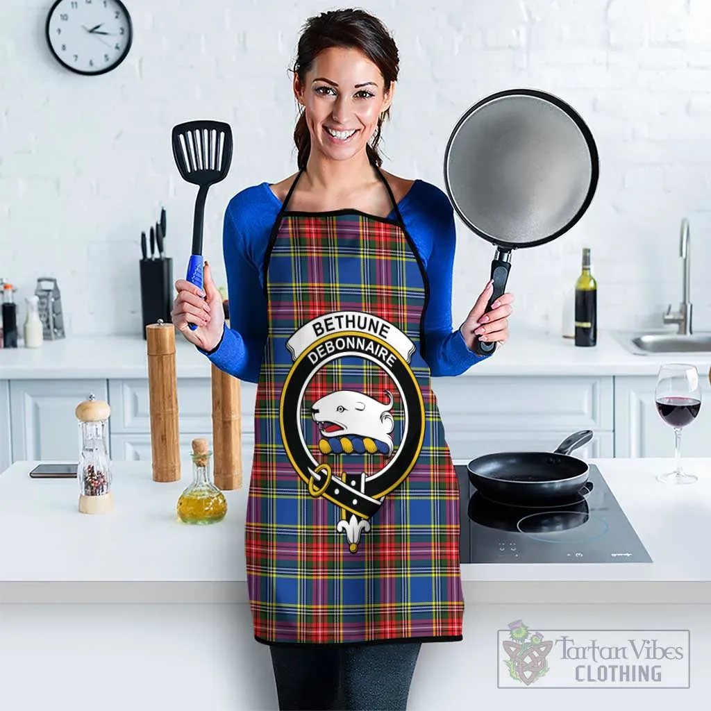 Bethune Tartan Apron with Family Crest