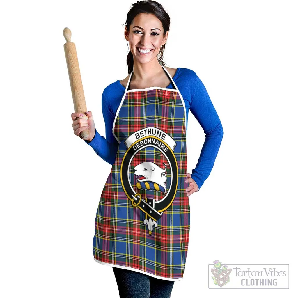 Bethune Tartan Apron with Family Crest