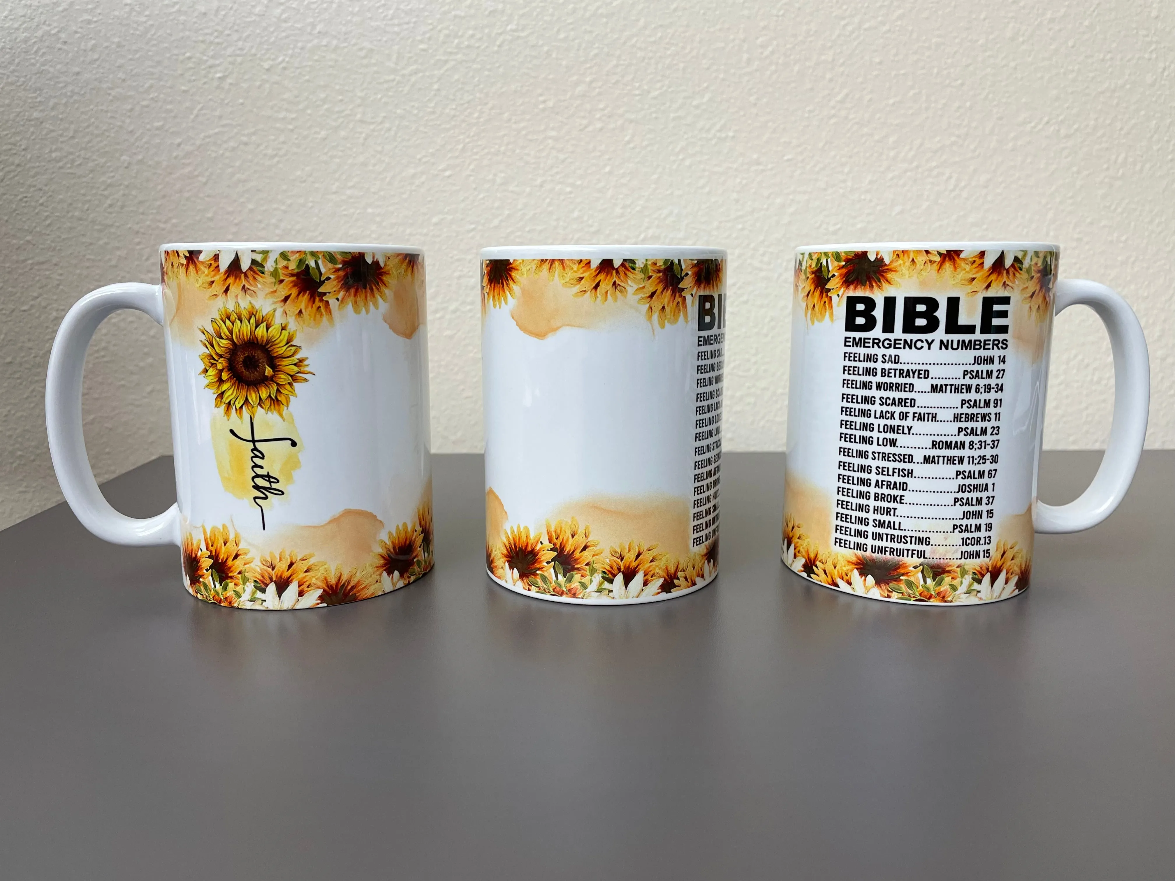 Bible emergency numbers mug, Christian mug, Bible verse Mug