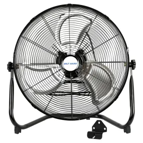 BILT HARD 20" High Velocity Floor Fan, 4650 CFM 3-Speed Heavy Duty Metal Fan with Wall-Mounting System, Industrial Shop Fan