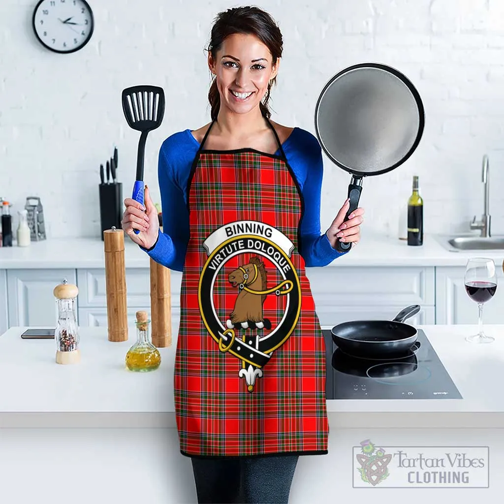 Binning Tartan Apron with Family Crest