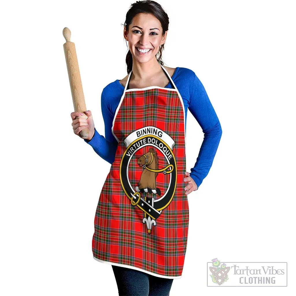 Binning Tartan Apron with Family Crest