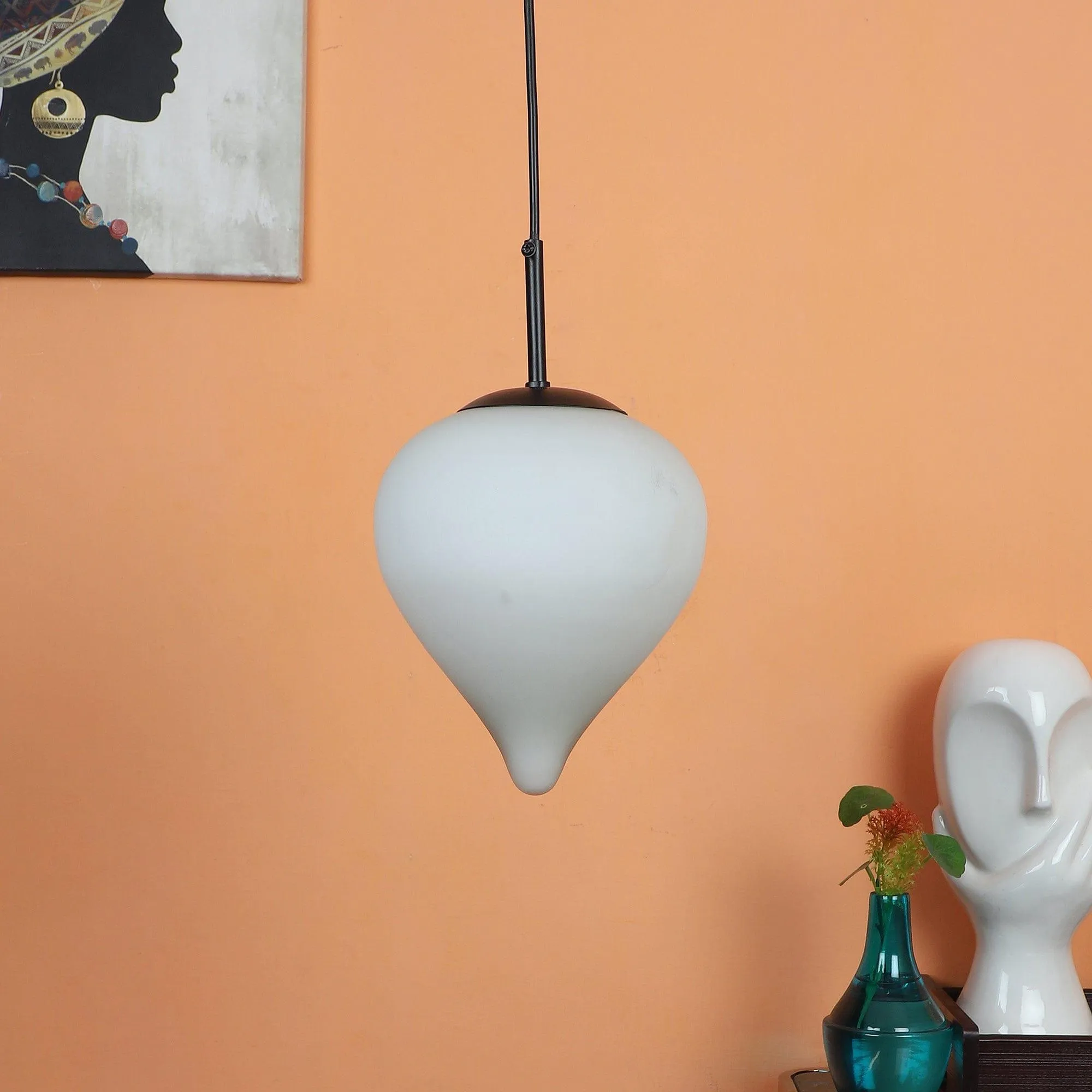 Black And White Iron Hanging Light