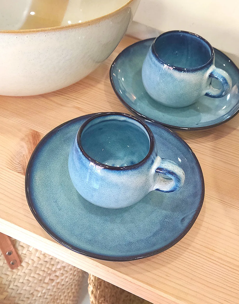 Blue Espresso Cup & Saucer