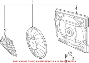 BMW Auxiliary Cooling Fan Assembly 64548391882