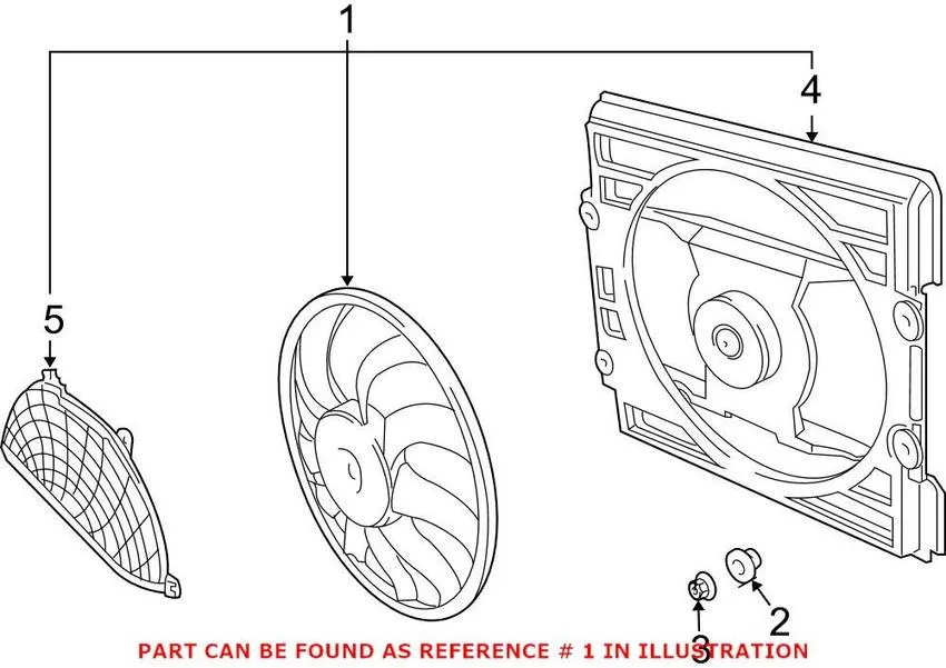 BMW Auxiliary Cooling Fan Assembly 64548391882