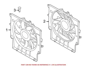 BMW Engine Cooling Fan Assembly 17427601176