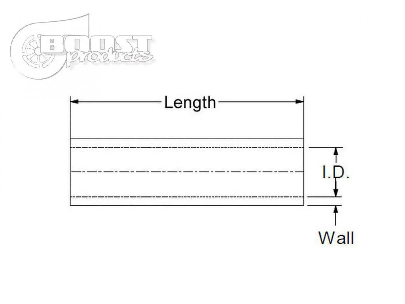 BOOST Products Silicone Coupler 89mm (3-1/2") ID, 75mm (3") Length, Black