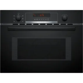 Bosch CMA583MB0B Series 4 Built-In Combination Microwave Oven with Hot Air, Black