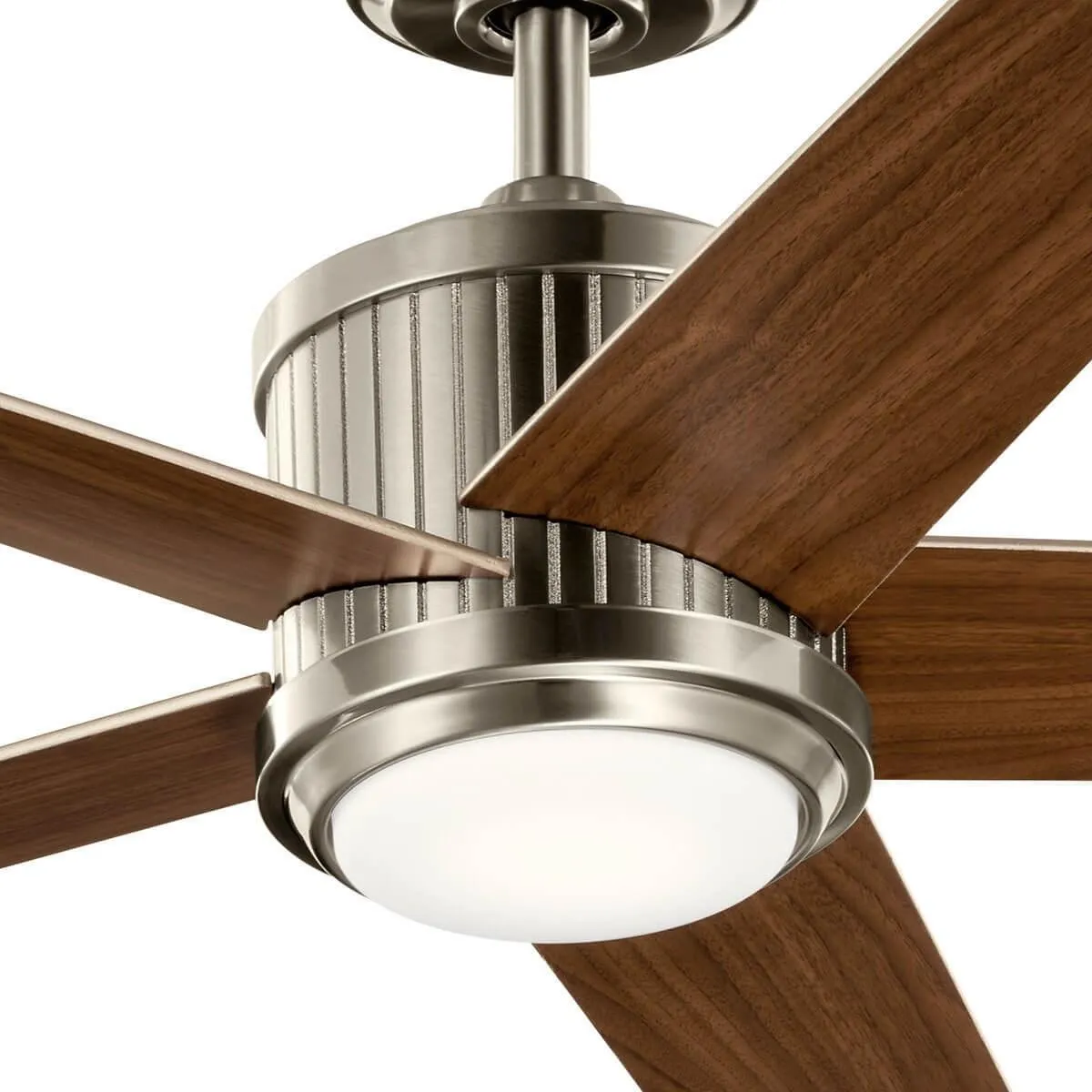 Brahm 56 Inch Brushed Stainless Steel LED Indoor Ceiling Fan with Remote