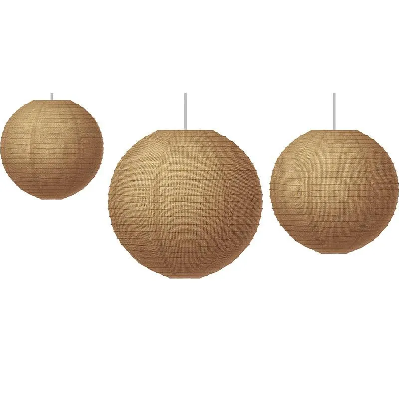 BURLAP PAPER LANTERNS