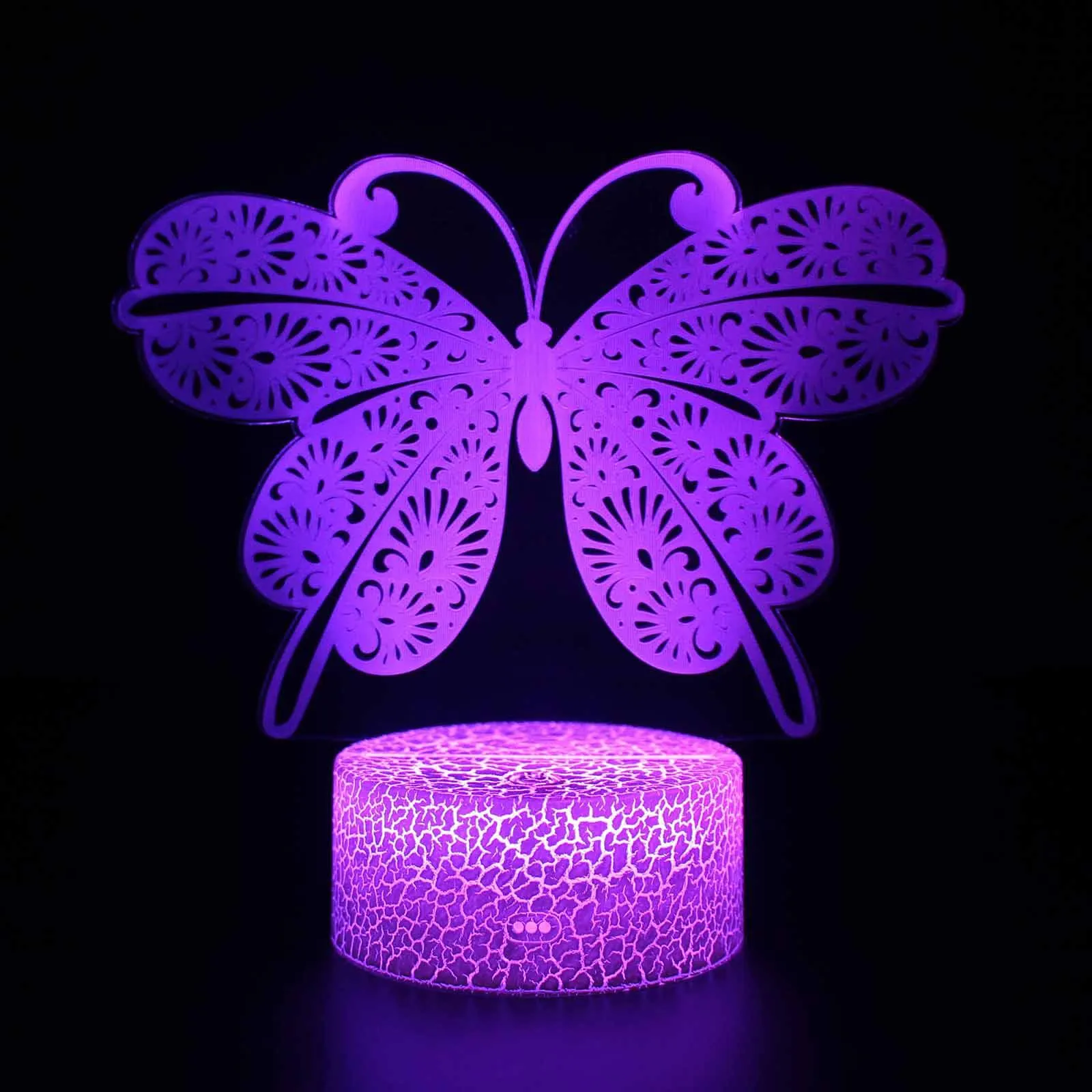 Butterfly LED Night Light Colorful 16 Colors Remote Control 3D Desk Lamp Gift