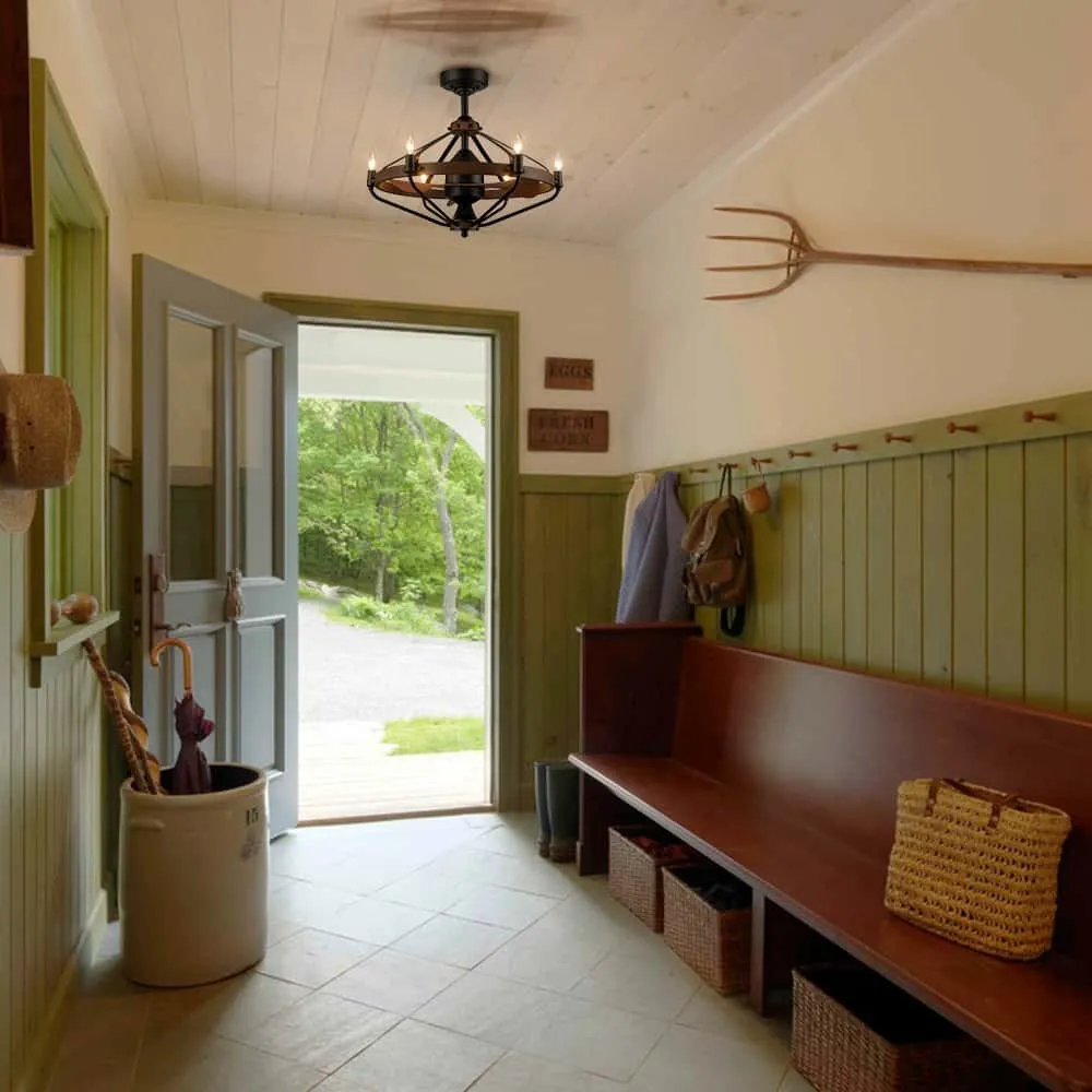 Caged Ceiling Fans with Lights