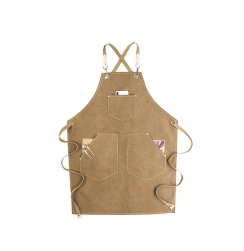 Canvas Apron Custom Stylish Work Apron Restaurants Apron Kitchens Apron Cafeteria Apron Gift Shop Apron GP902B