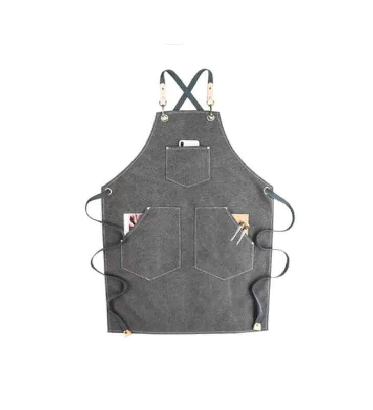 Canvas Apron Custom Stylish Work Apron Restaurants Apron Kitchens Apron Cafeteria Apron Gift Shop Apron GP902B