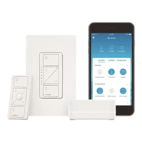 Caseta Wireless PRO Dimmer Switch, Smart Bridge, and Pico Remote Control Kit