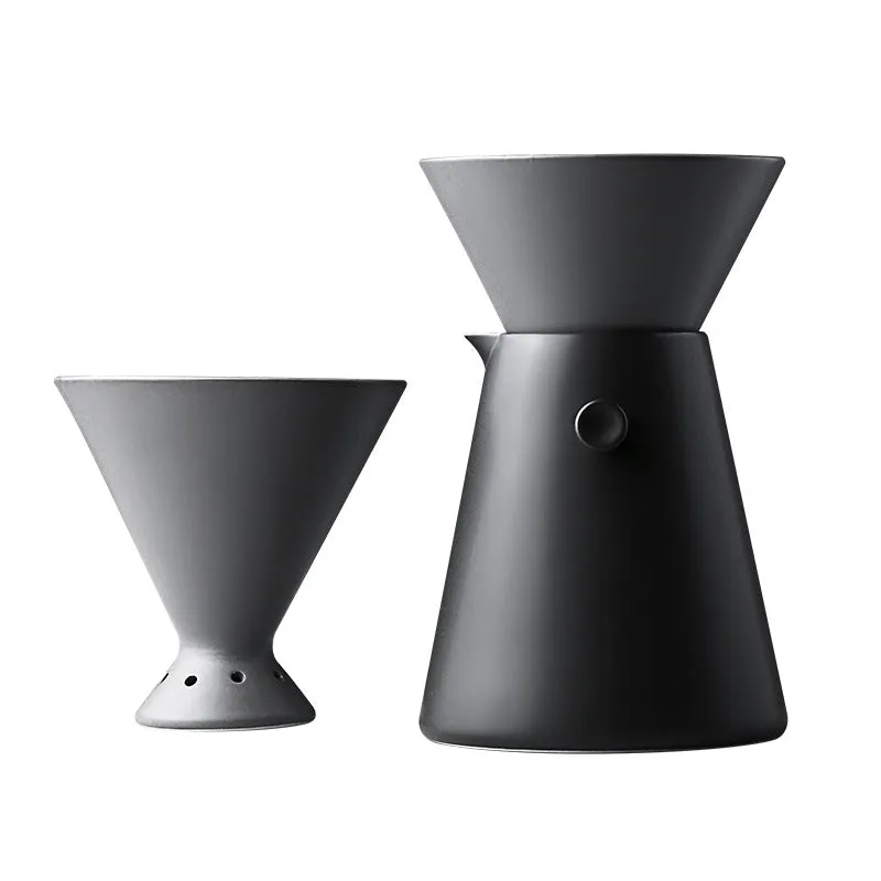 Ceramic coffee dripper set with filter blxcknorway™